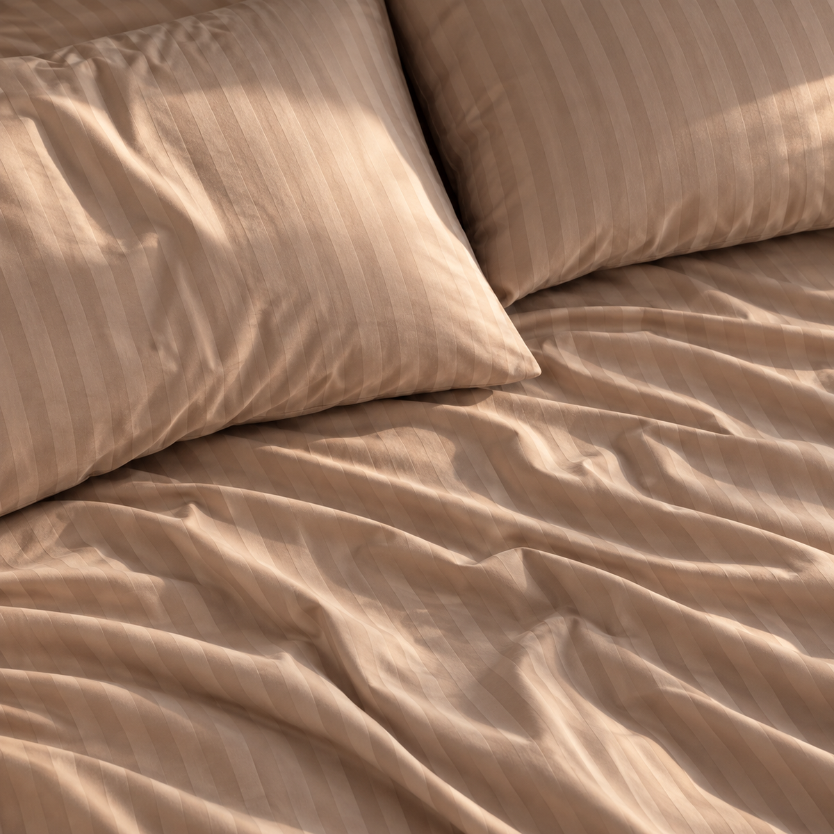 Striped Bedsheet — Coffee