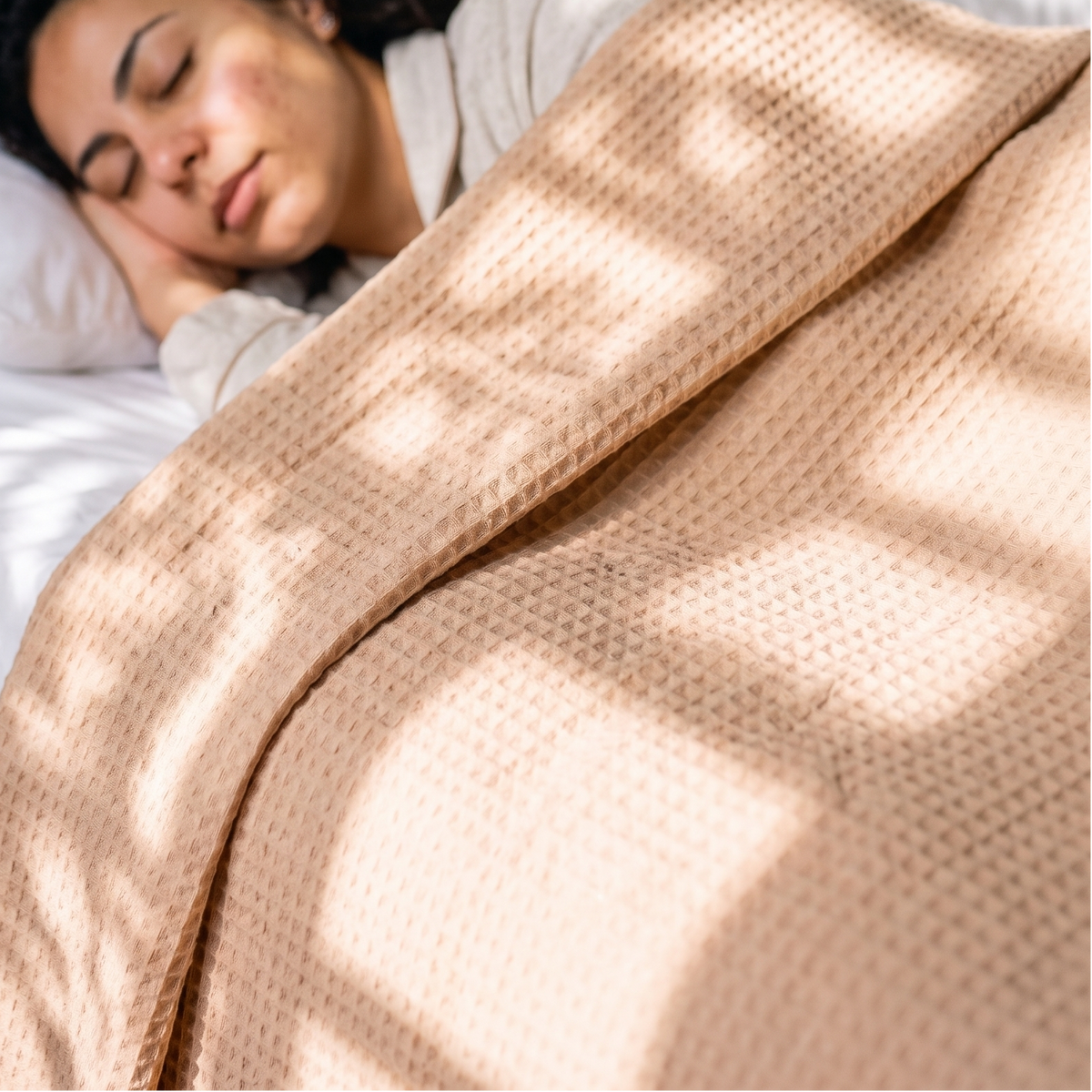 Waffle Blanket — Coffee
