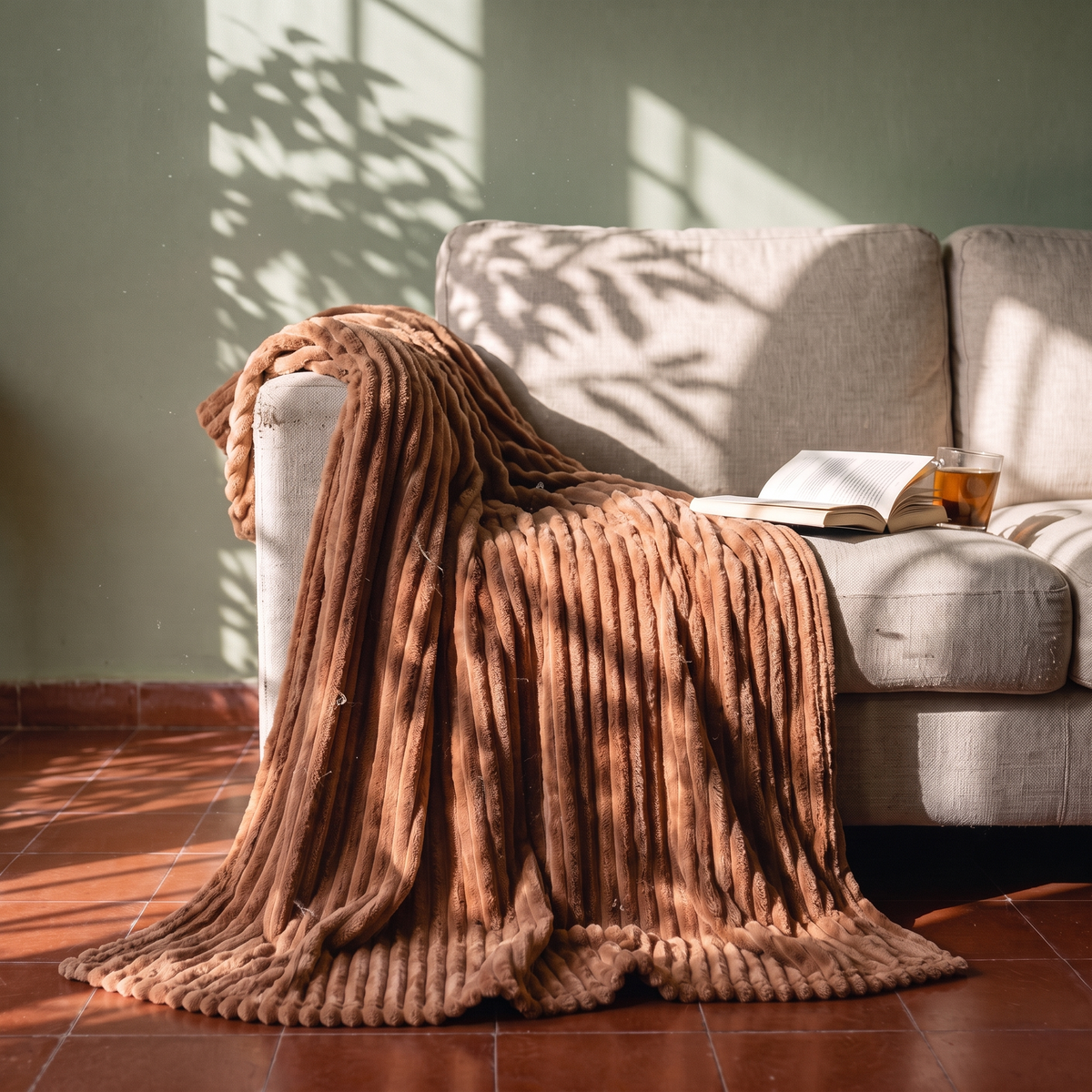 Striped Blanket — Coffee