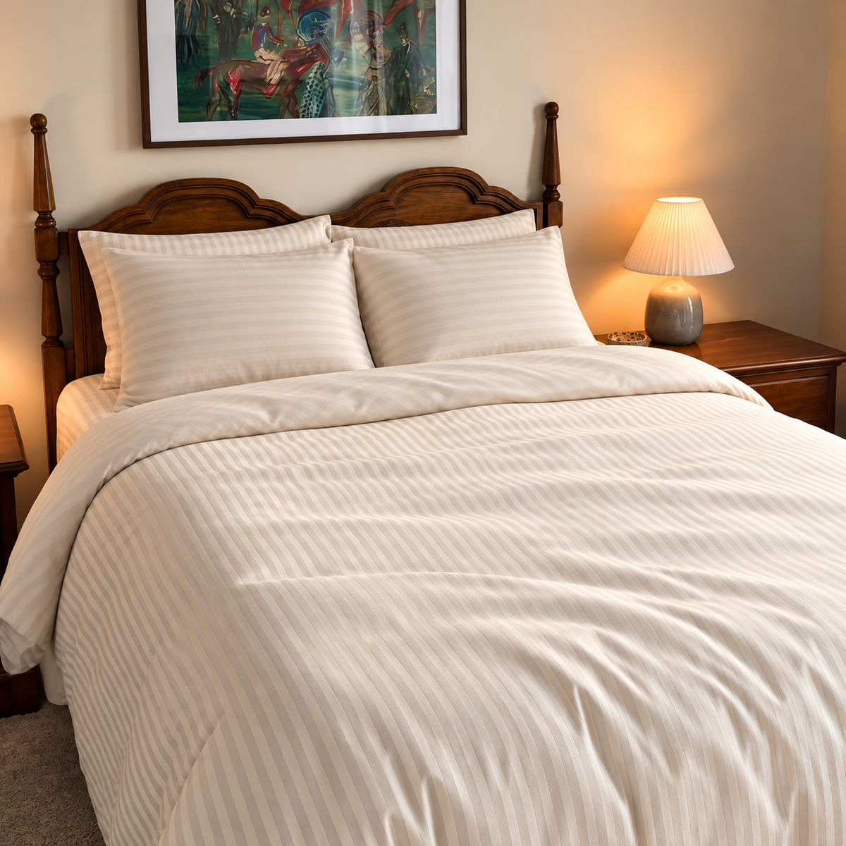 Striped Bedsheet — Off-White