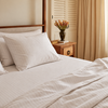 Striped Bedsheet — White