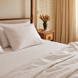 Striped Bedsheet — White