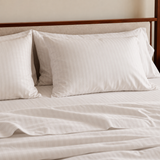 Striped Bedsheet — White