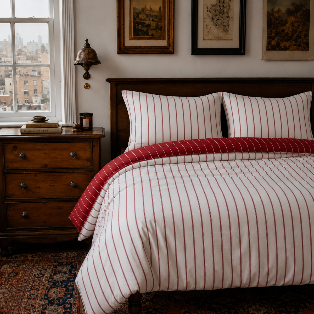 White Duo Stripe