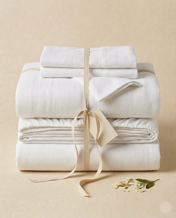 All You Need Set (Percale Bedsheet + Duvet Cover + Mattress Protector) — White