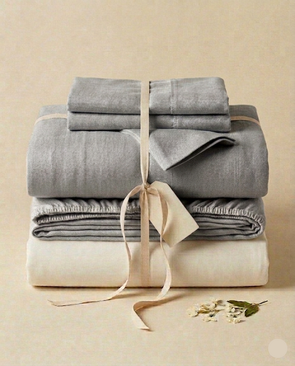 All You Need Set (Percale Bedsheet + Duvet Cover + Mattress Protector) — Silver