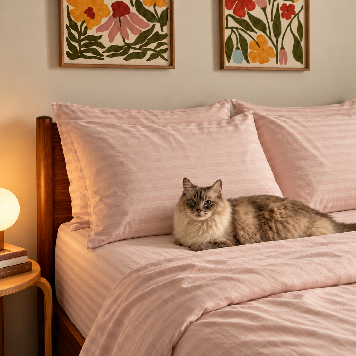 Striped Bedsheet — Cashmere