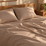 Striped Bedsheet — Coffee