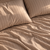 Striped Bedsheet — Coffee