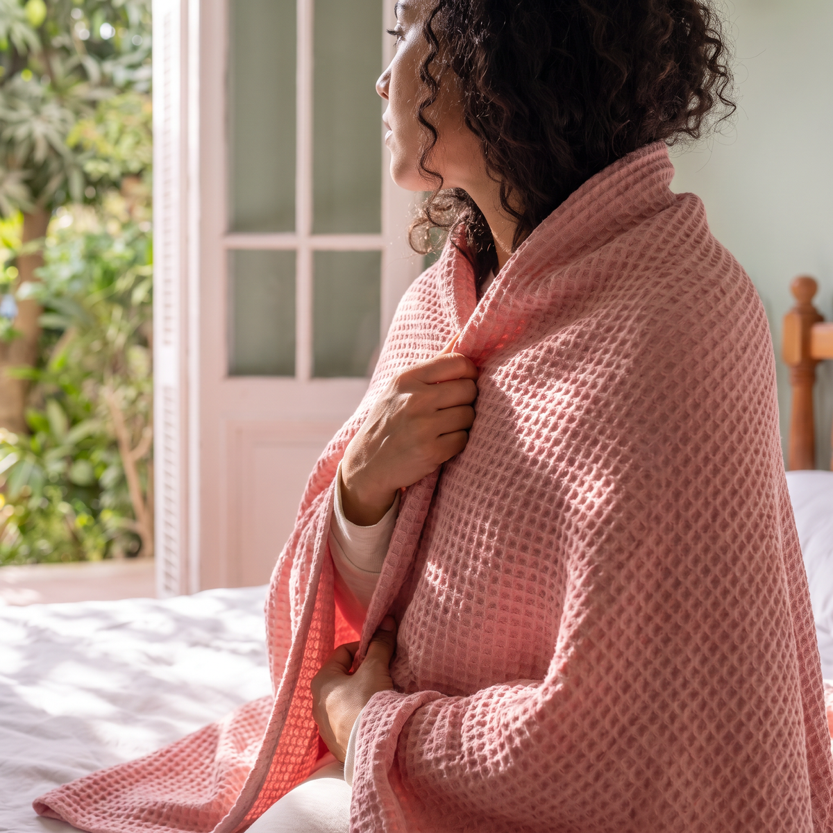 Waffle Blanket — Cashmere