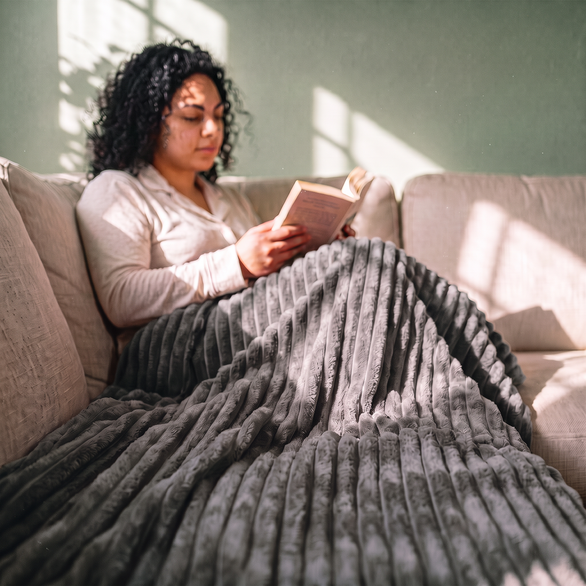 Striped Blanket — Silver