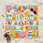 Beach Scarf — Retro Resort (flat)
