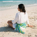 Beach Scarf — Waves (worn)