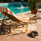Orange Stripes beach towel — rectangle