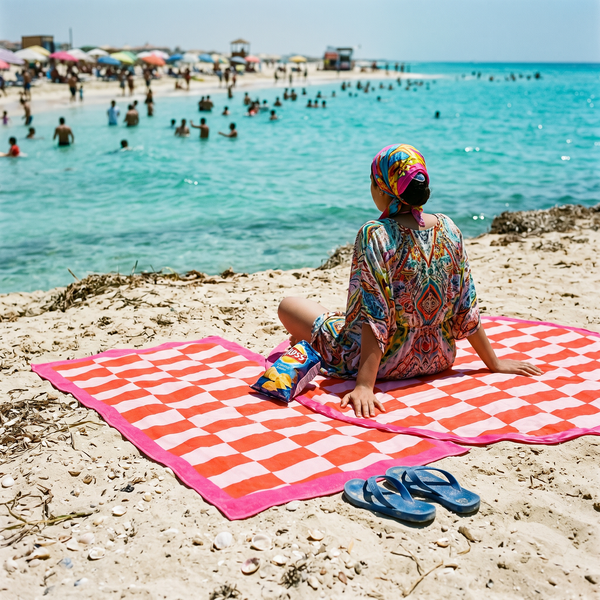Pink Harlequin Towel