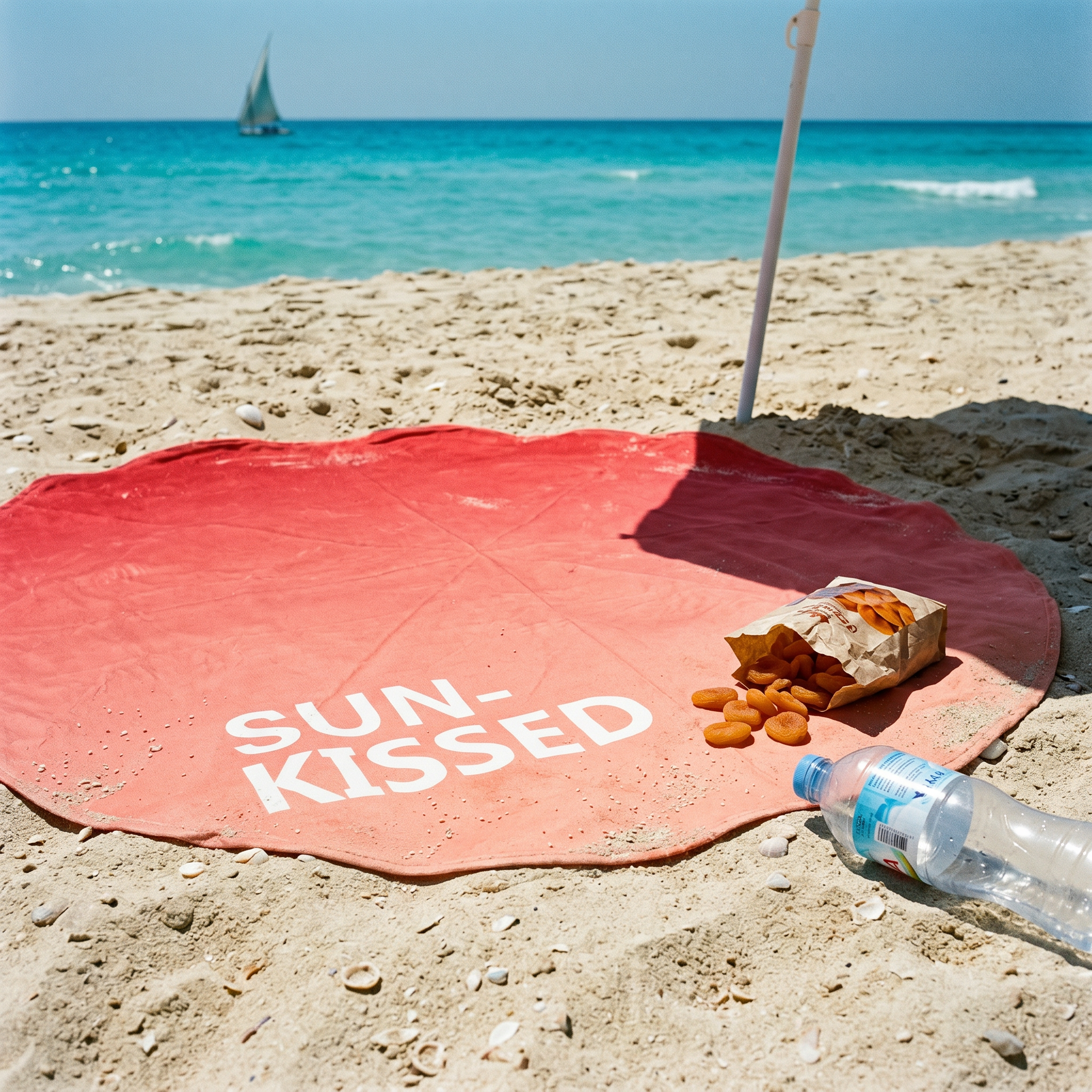 Sun-Kissed beach blanket — round
