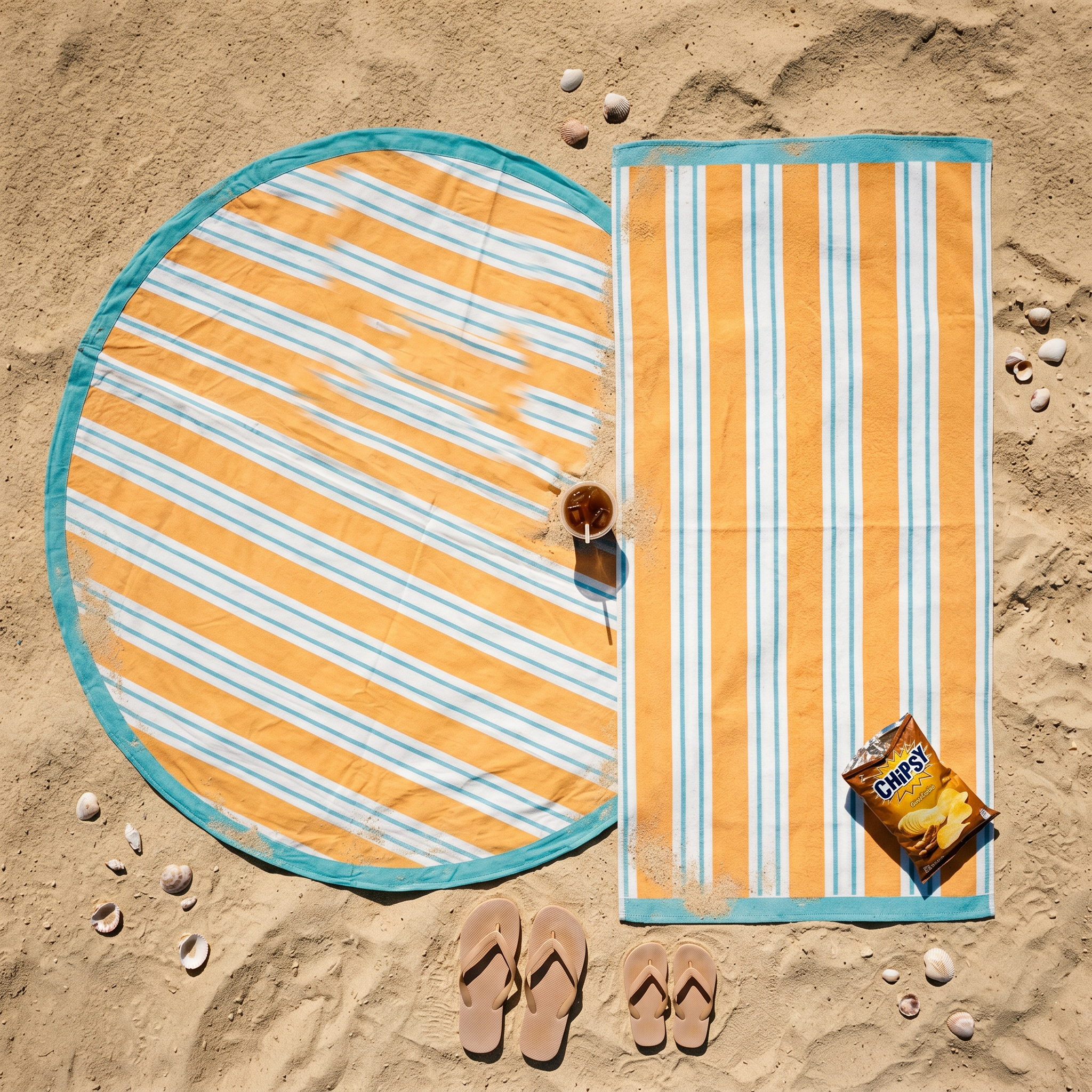 Sunrise Stripes beach towel — rectangle